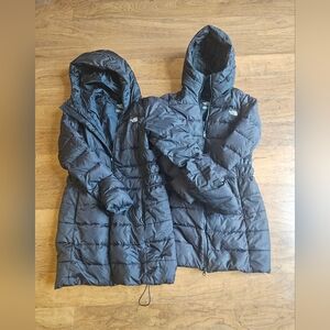 TWO North Face Women 550 Long Winter Jacket size small